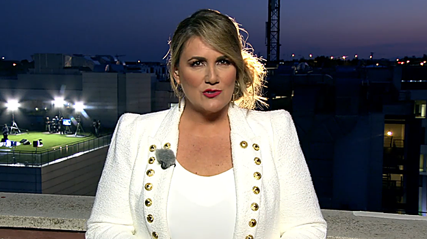 Carlota Corredera, en las instalaciones de Mediaset España, durante la última entrega de la serie documental de Rocío Carrasco