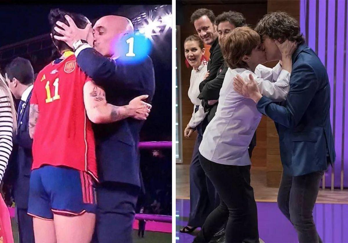 Muchos internautas comparan el beso de Luis Rubiales a Jennifer Hermoso con el de Anabel Alonso a Jordi Cruz en 'Masterchef'