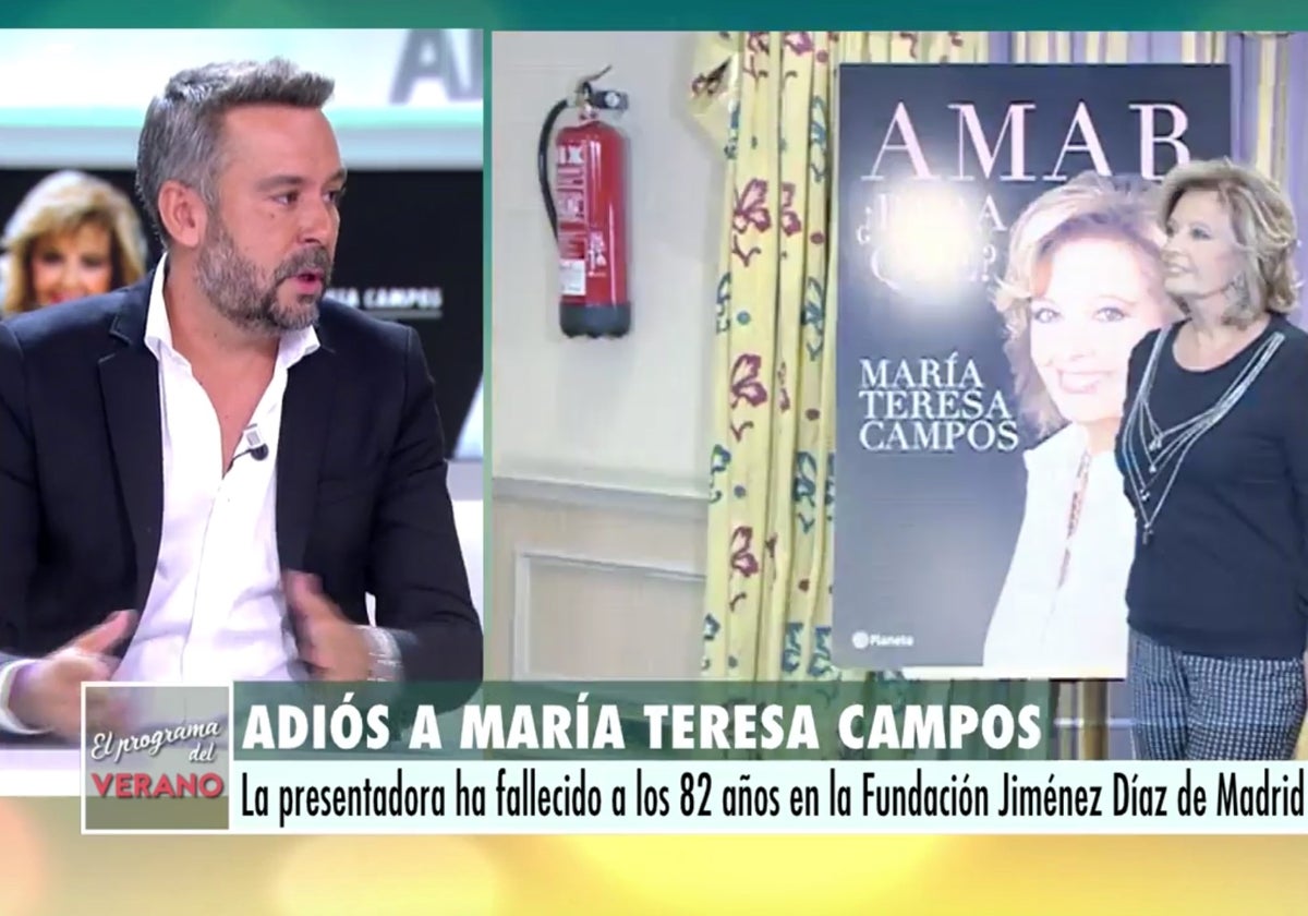 Kike Calleja se ha mostrado muy apenado por la muerte de María Teresa Campos en 'El programa del verano'.