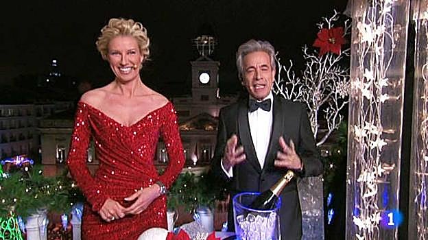 Anne Igartiburu e Imanol Arias, en 2012.13