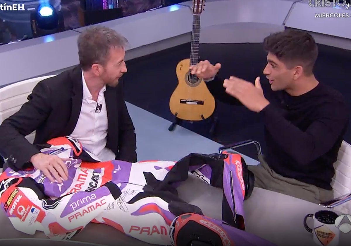 Jorge Martín, subcampeón de MotoGP 2023, se ha estrenado en 'El Hormiguero' como invitado