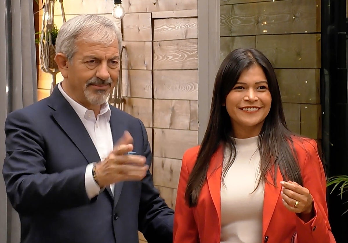 Rocío, acompañada de Carlos Sobera, no se esperaba el recibimiento que le daría Marc