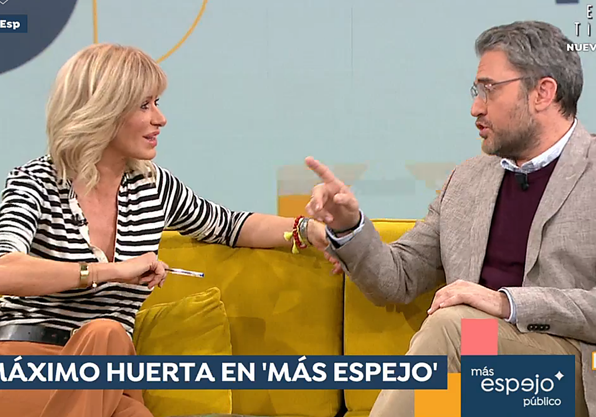 Susanna Griso y Máximo Huerta, en 'Espejo público', este jueves 25 de enero