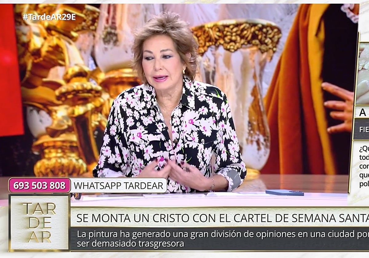 Ana Rosa Quintana se ha 'mojado' sobre el cartel de la Semana Santa de Sevilla.