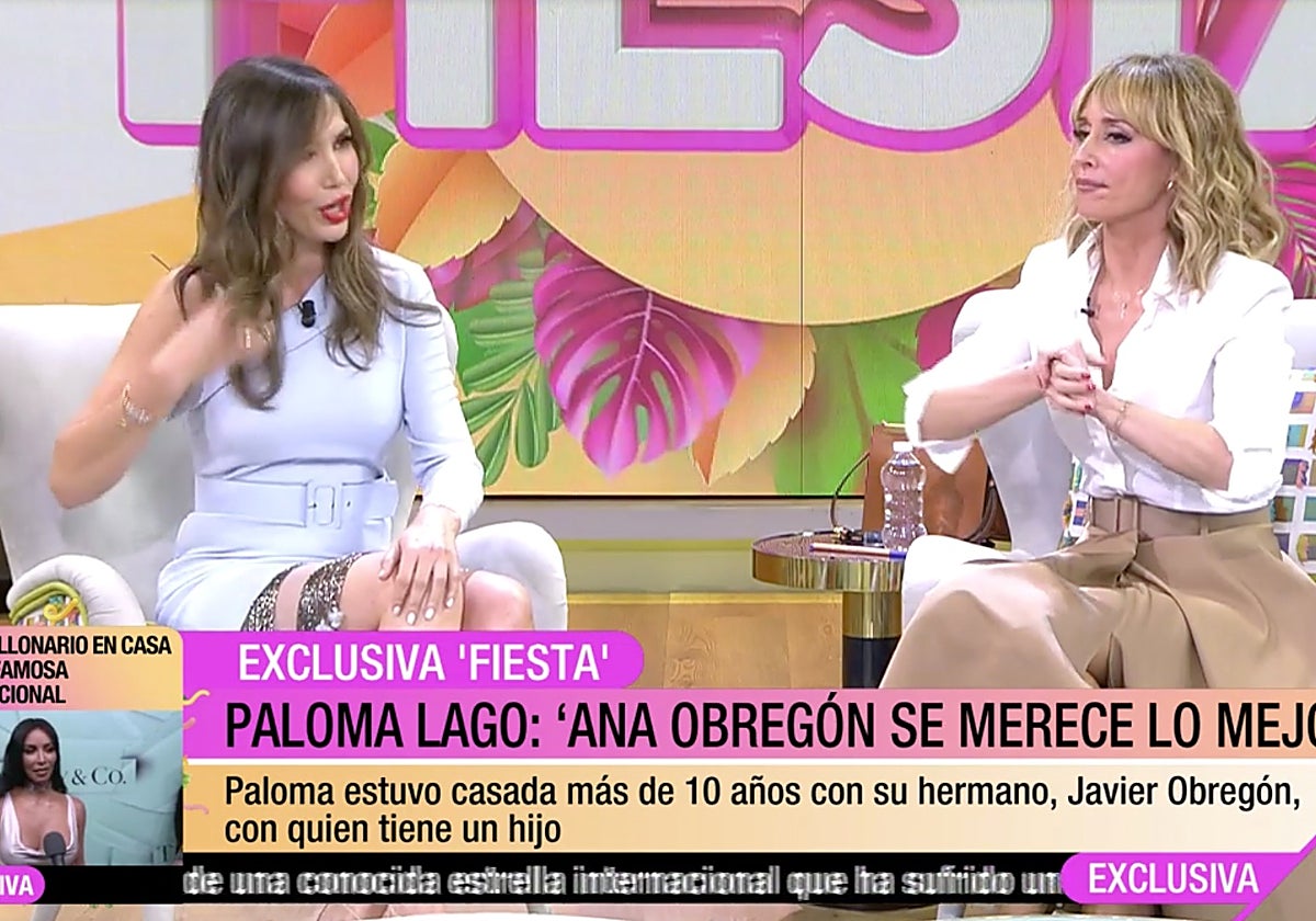 Emma García se. ha puesto seria con Paloma Lago en 'Fiesta'.