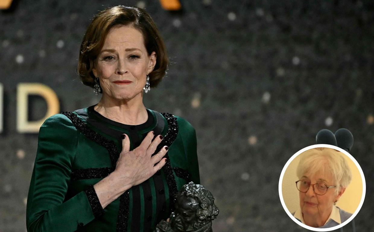 Sigourney Weaver y en la foto pequeña María Luisa Solà