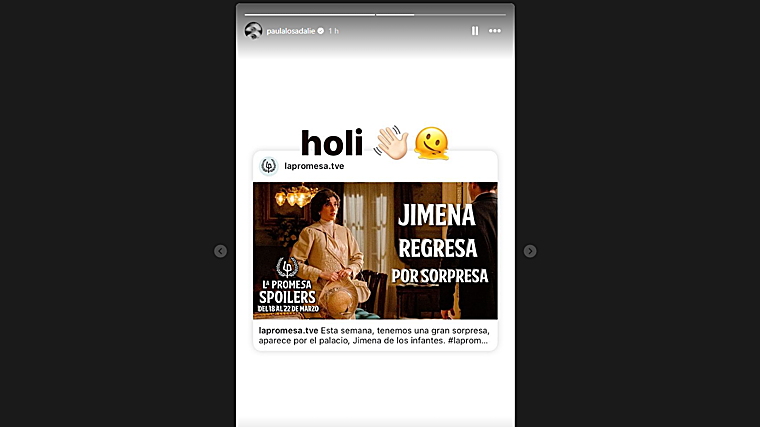 Paula Losada, Jimena en 'La Promesa', confirma su regreso