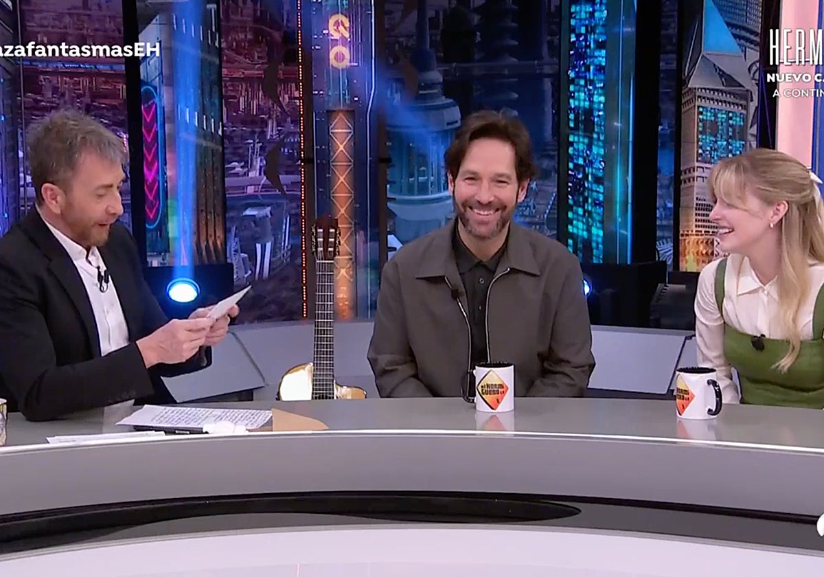 Paul Rudd, Mackena Grace y Finn Wolfhard han presentado 'Cazafantasmas: imperio helado' en 'El Hormiguero'