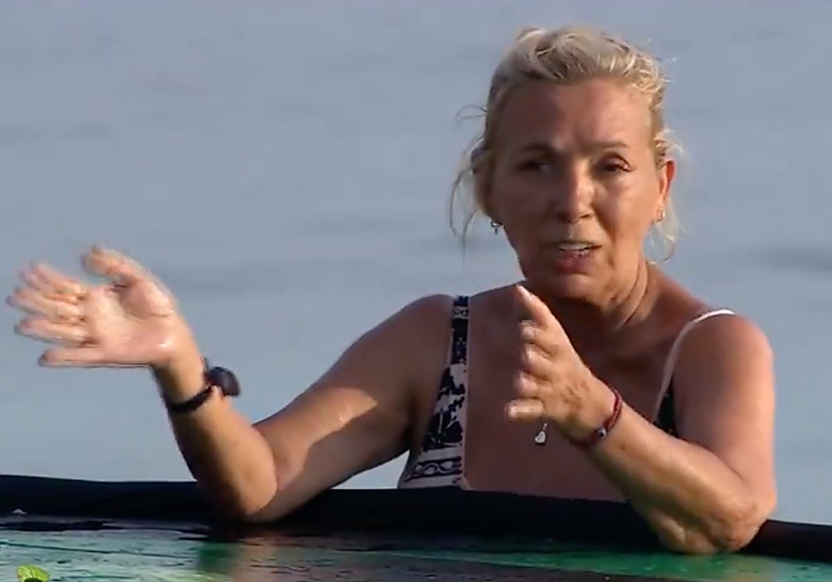 Carmen Borrego en la prueba de recompensa de 'Supervivientes'