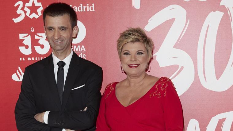 Jose Pablo López y Terelu Campos, durante el 30 aniversario de Telemadrid