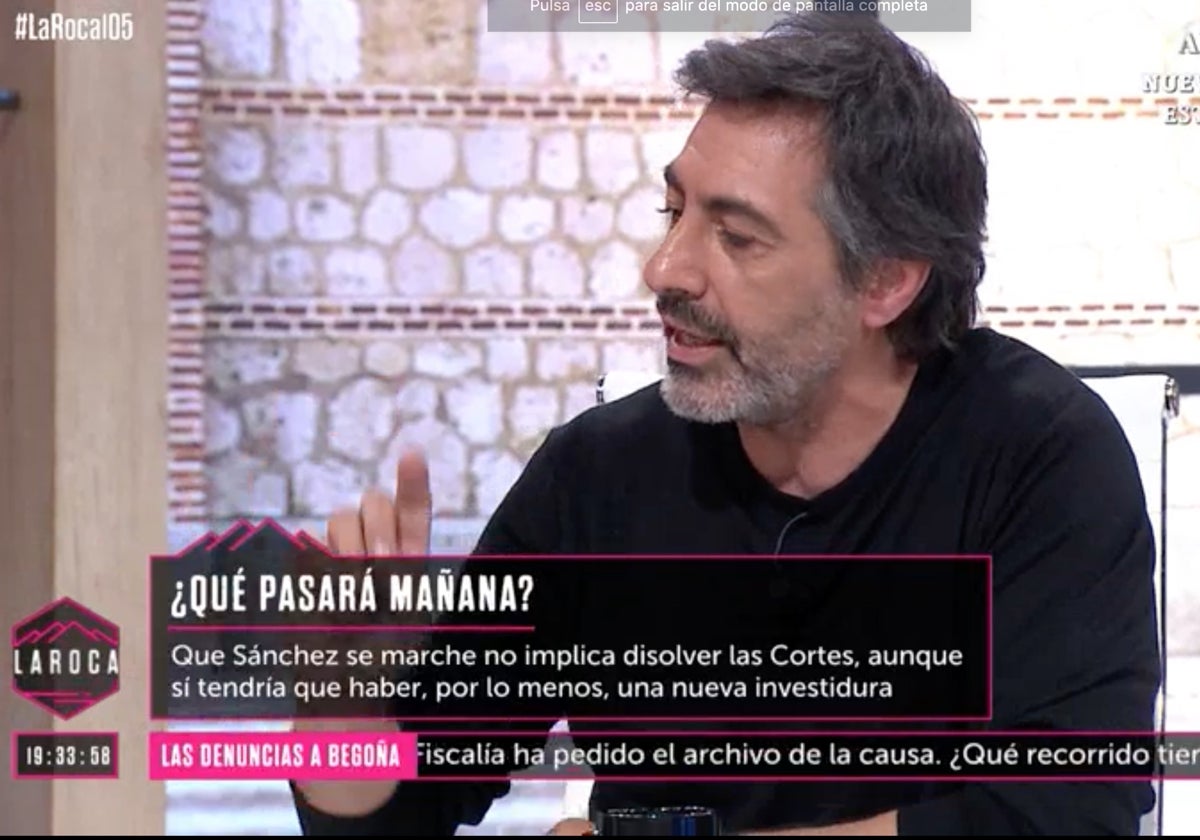 Juan del Val cargó duramente contra Pedro Sánchez desde 'La Roca'.