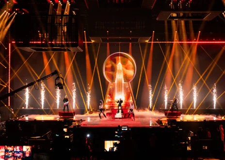 Imagen secundaria 1 - Nebulossa durante los ensayos en el escenario de Eurovisión 2024
