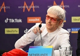 Joost Klein, durante una rueda de prensa previa del festival