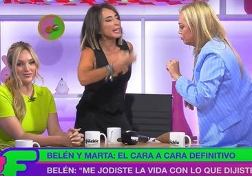 Belén Esteban y Marta Riesco traspasan todos los límites en una monumental y bochornosa bronca
