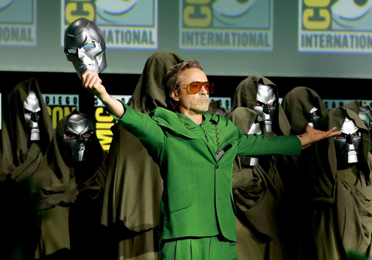 Robert Downey Jr., durante su aparición sorpresa en la Comic-Con de San Diego