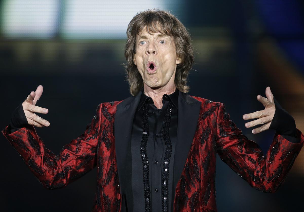 Mick Jagger durante su concierto en Madrid, en 2014