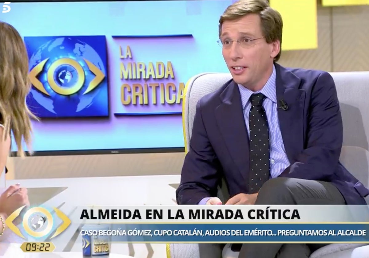 José Luis Martínez-Almeida se ha plantado ante una privada pregunta de la presentadora de 'La mirada crítica', Ana Terradillos.