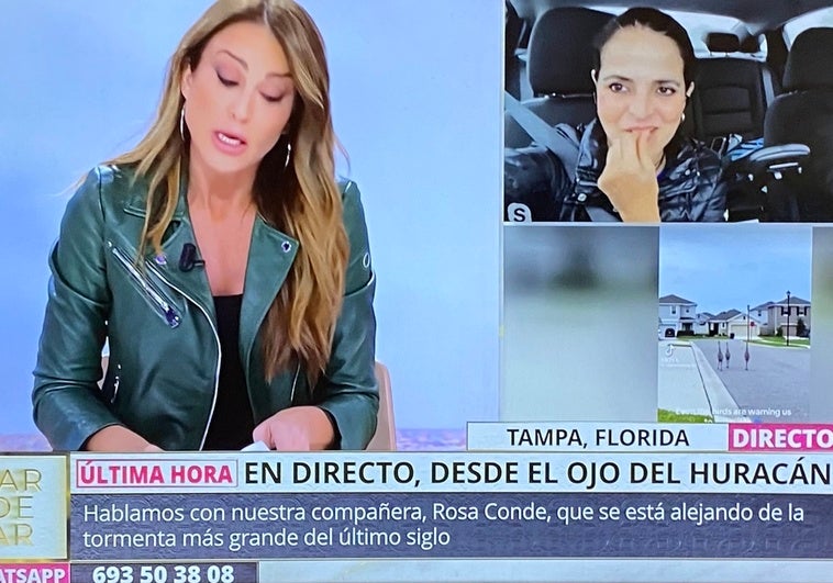 La huida en directo de una reportera ante el azote del huracán Milton: «¡Tenemos que llegar a un lugar seguro!»