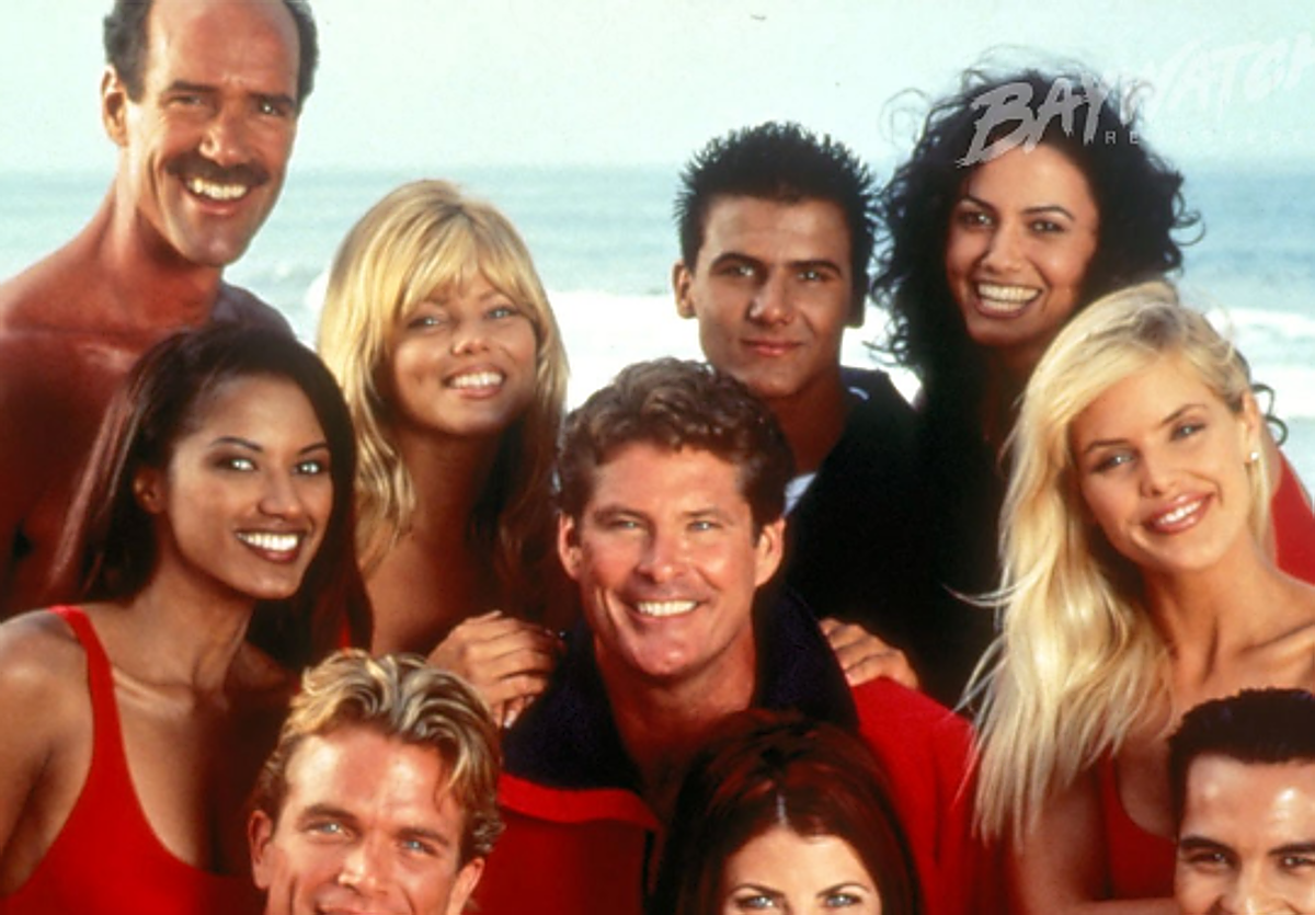 El elenco de 'Los vigilantes de la playa'