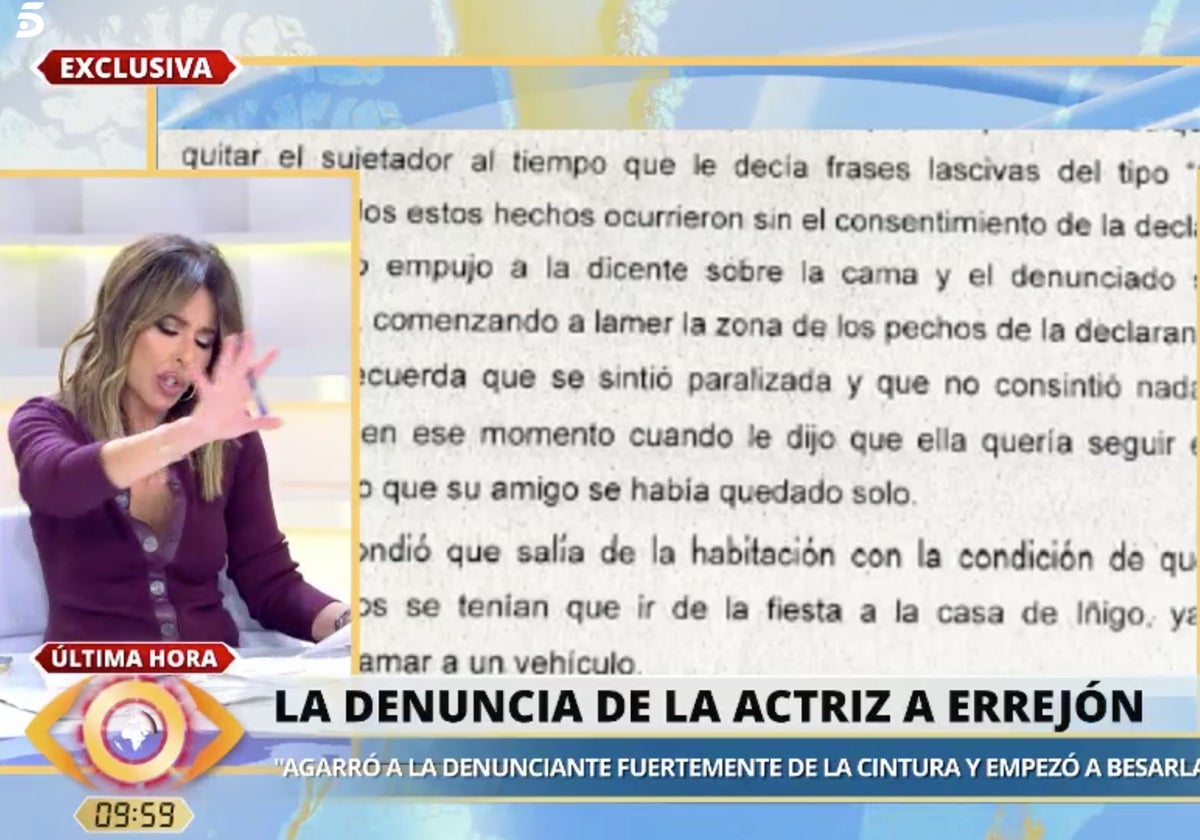 Ana Terradillos, presentadora de 'La mirada crítica', ha puesto el grito en el cielo al leer la denuncia de Elisa Mouliaá a Iñigo Errejón.