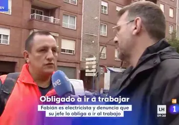 Un vecino de Alfafar denuncia en TVE que su jefe le obliga a ir a trabajar: «Son dos horas y media a pie»