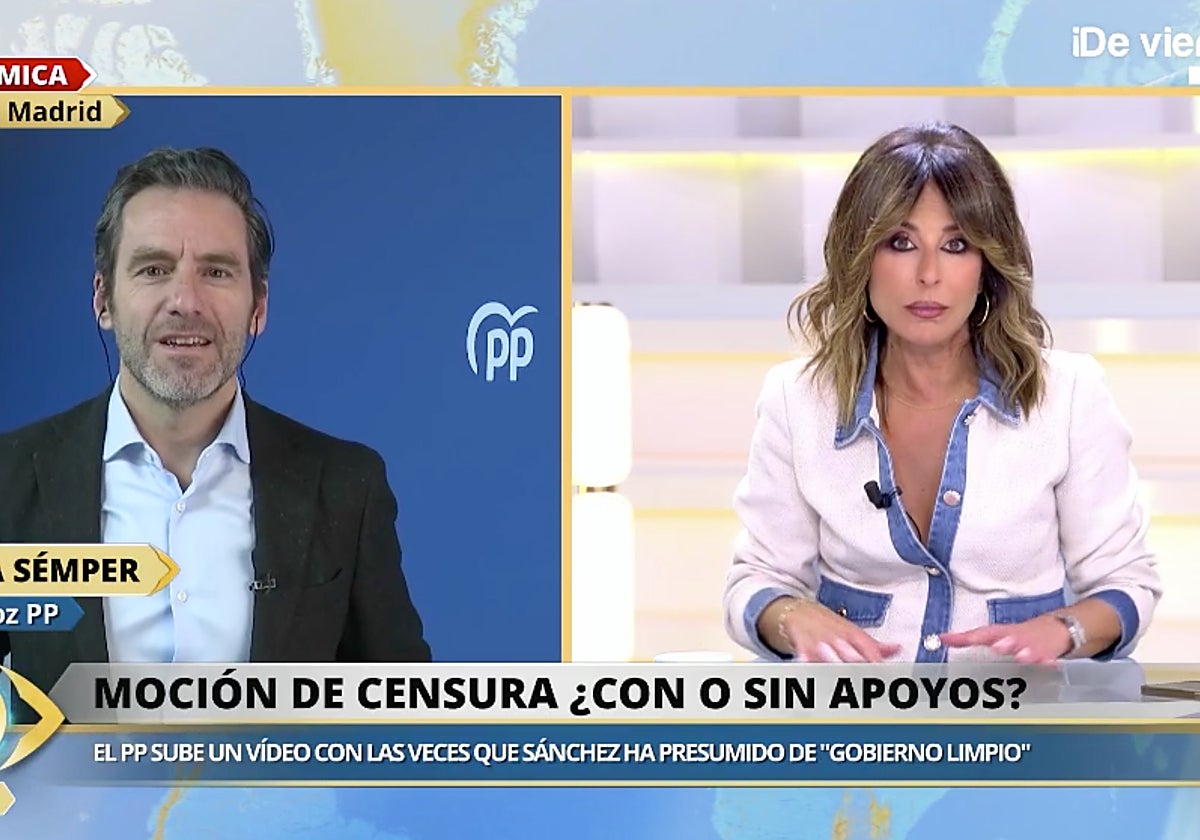 Ana Terradillos ha paralizado su entrevista Borja Sémper (PP) en 'La mirada crítica' para lanzarle un 'dardo' a Pedro Sánchez.