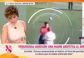 La madre de un niño que jugaba al fútbol salta al terreno de juego y abofetea al árbitro: «¡Cagón! Te voy a...»