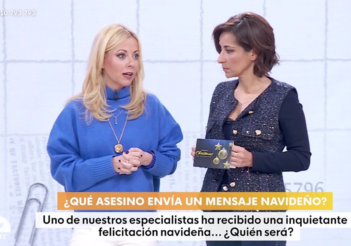 Adela González y Ana Villarrubia han mostrado la inquietante felicitación navideña del conocido asesino.