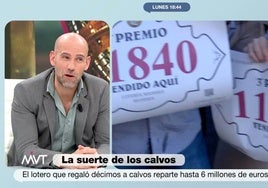 La inesperada respuesta de Gonzalo Miró a la pregunta (surrealista) de Cristina Pardo: «¿Nos dejas frotar los décimos del Niño en tu calva?»