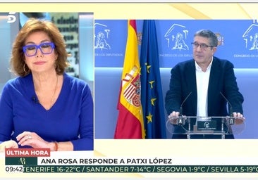 Ana Rosa fulmina a Patxi López tras atacarla en el Congreso: «Si con esto no tiene suficiente, le puedo...»