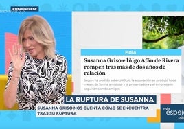 Susanna Griso se sincera ante las cámaras tras conocerse la ruptura con su pareja: «No me acostumbro»