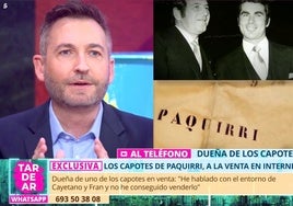 Los capotes de Paquirri, ofertados en internet por 5.000 euros: «¡Sabemos quién los está vendiendo!»