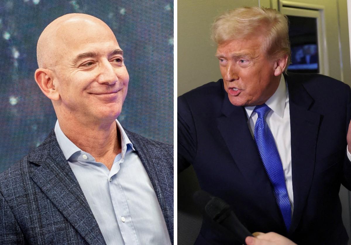 JEff BEzos y Donald Trump.