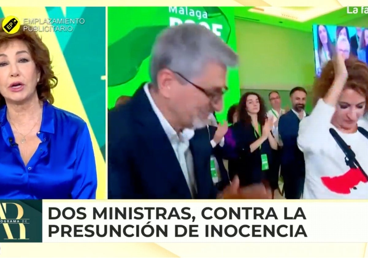 Ana Rosa Quintana ha 'atizado' al Gobierno por sus ataques al TSJC por la absolución de Dani Alves.