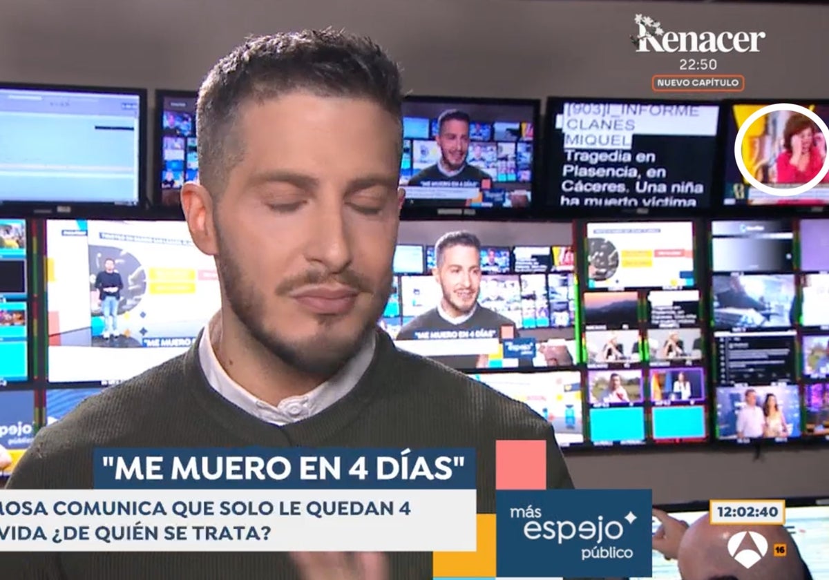 Cuando Nando Escribano estaba cebando los contenidos de 'Espejo Público' apareció por sorpresa Ana Rosa Quintana.