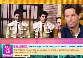 Dardos envenenados en directo entre Fran Rivera y Canales Rivera: «Es un señor que me interesa poco»