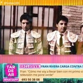 Dardos envenenados en directo entre Fran Rivera y Canales Rivera: «Es un señor que me interesa poco»