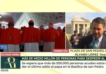 La Policía interrumpe abruptamente el directo desde el Vaticano de 'El programa de Ana Rosa'