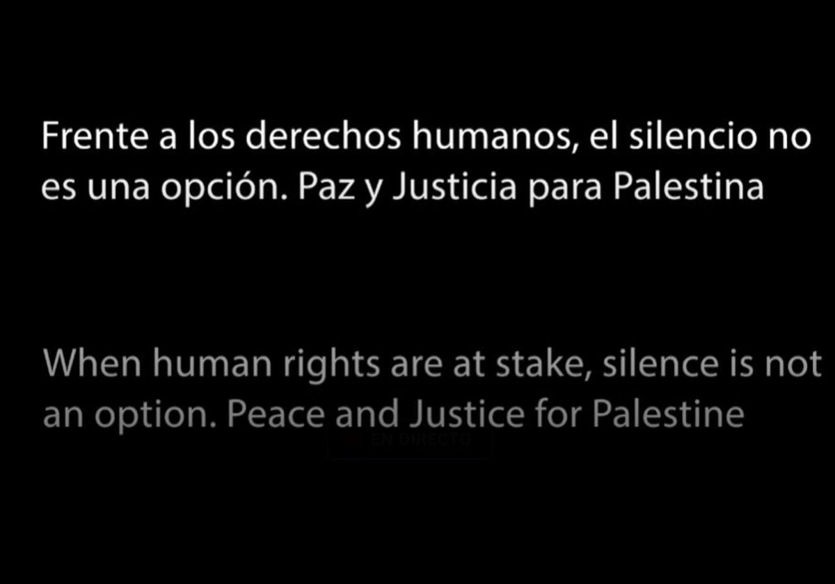 TVE ha desafiado a la UER con un mensaje a favor de Palestina