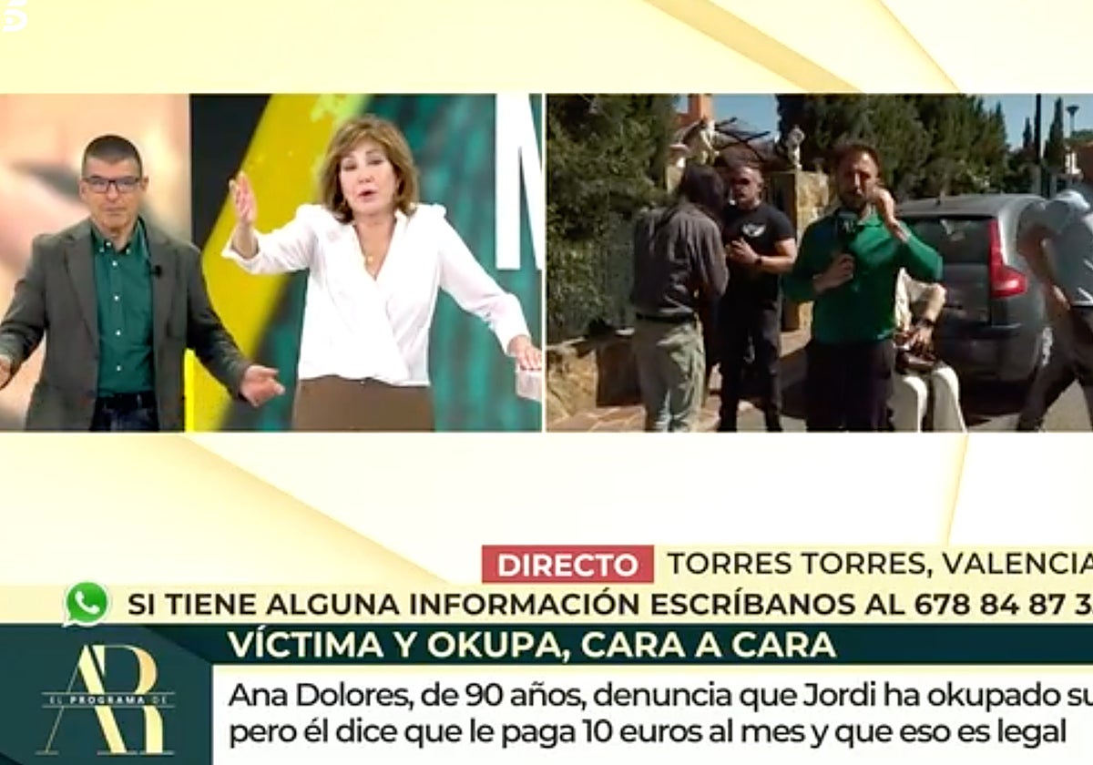 Ana Rosa Quintana ha estallado muy indignada contra un okupa que ha llamado a la Guardia Civil ante la presencia de las cámaras de 'El programa de Ana Rosa'