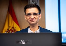 José Pablo López, durante su comparecencia en el Congreso de los Diputados