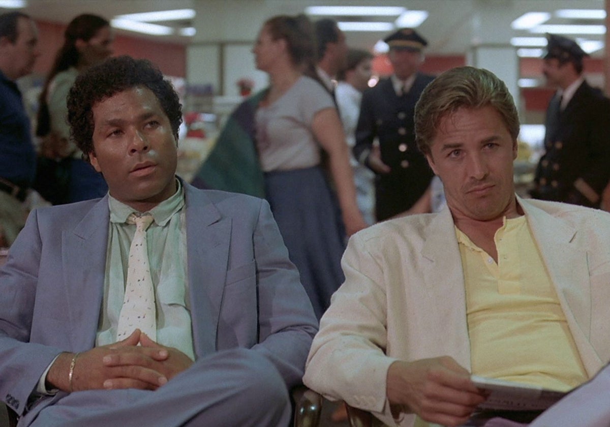 Philip Michael Thomas y Don Johnson en 'Corrupción en Miami'