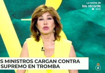Ana Rosa Quintana da un inesperado 'volantazo' a favor de Pedro Sánchez: «Tiene un poquito de razón»