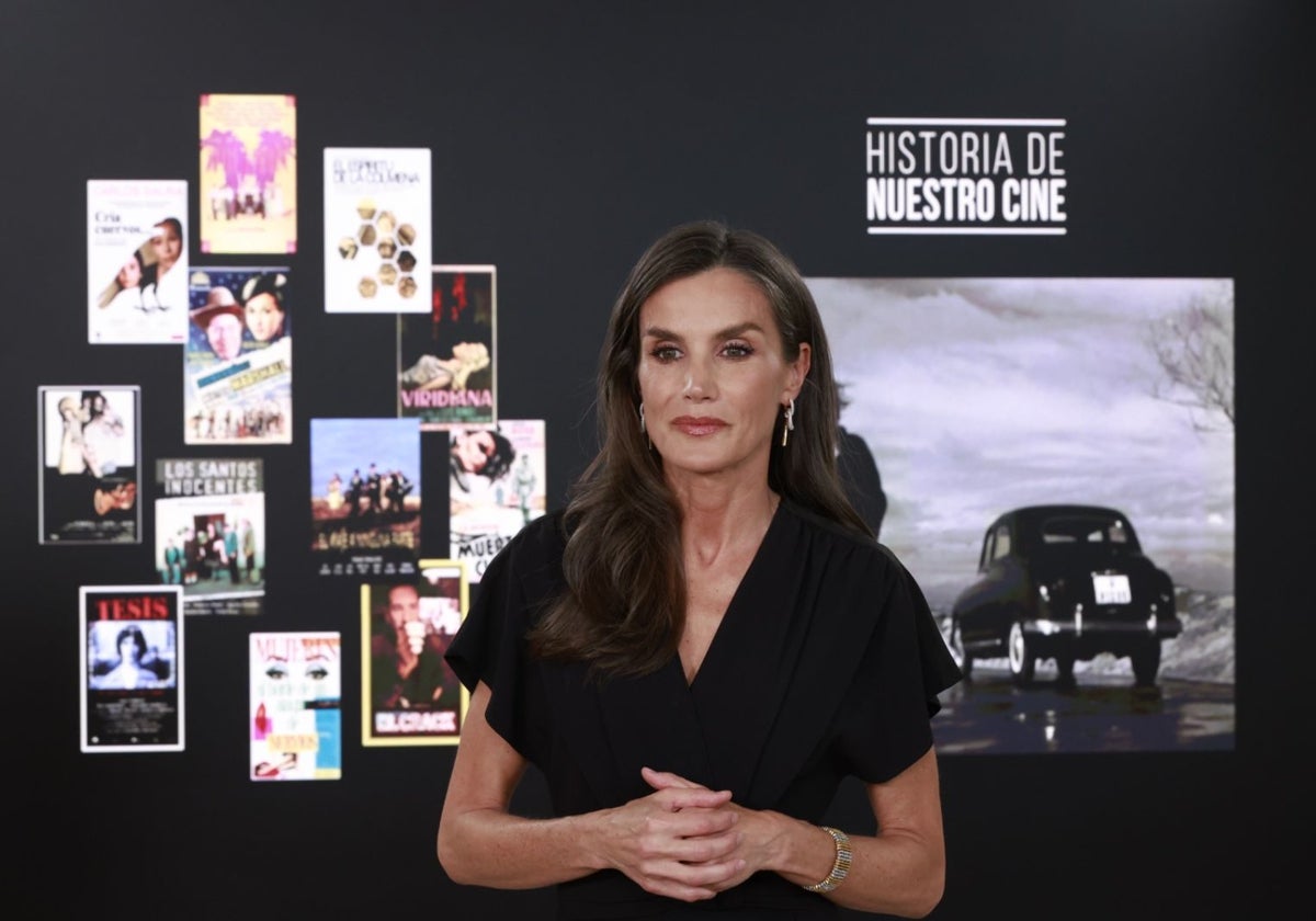 La Reina Letizia durante la emisión de 'Historia de nuestro cine'