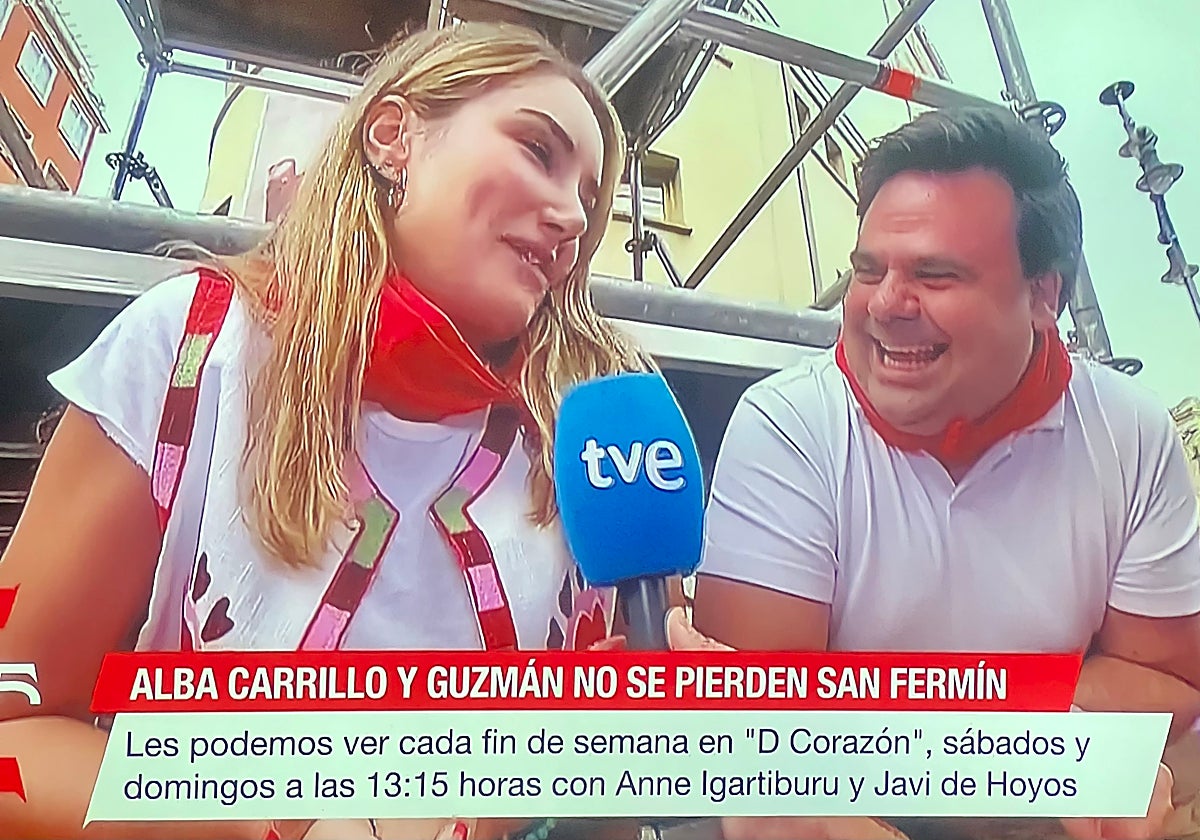Alba Carrillo no ha pasado desapercibida en el directo de los sanfermines de TVE.