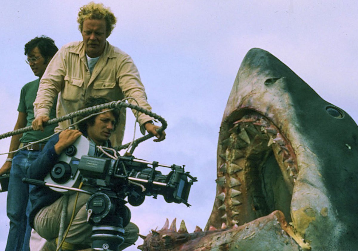 Foto del rodaje de 'Tiburón'