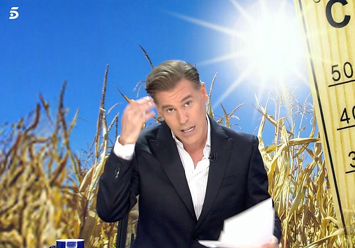 Bricio Segovia, presentador de Informativos Telecinco, ha sido rotundo con la ola de calor.