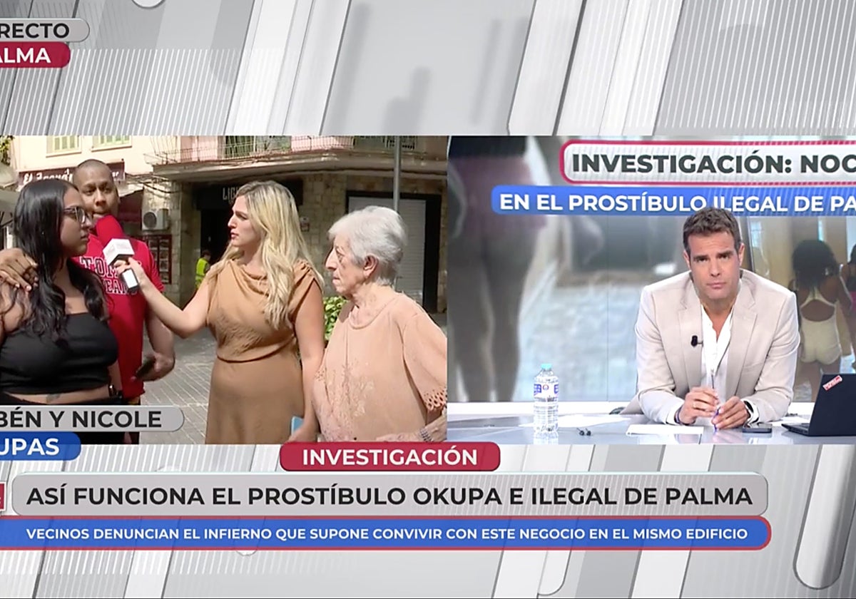 David Alemán, presentador de 'En boca de todos', ha tenido un fuerte encontronazo con un okupa que presuntamente regenta un burdel.