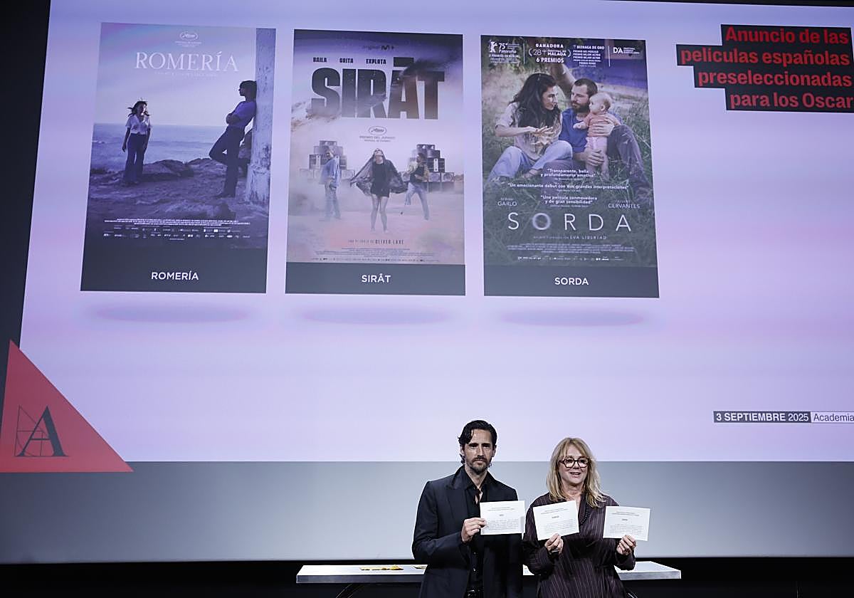 Juan Diego Botto y Emma Suárez anunciaron las precandidatas españolas a los Oscar 2026