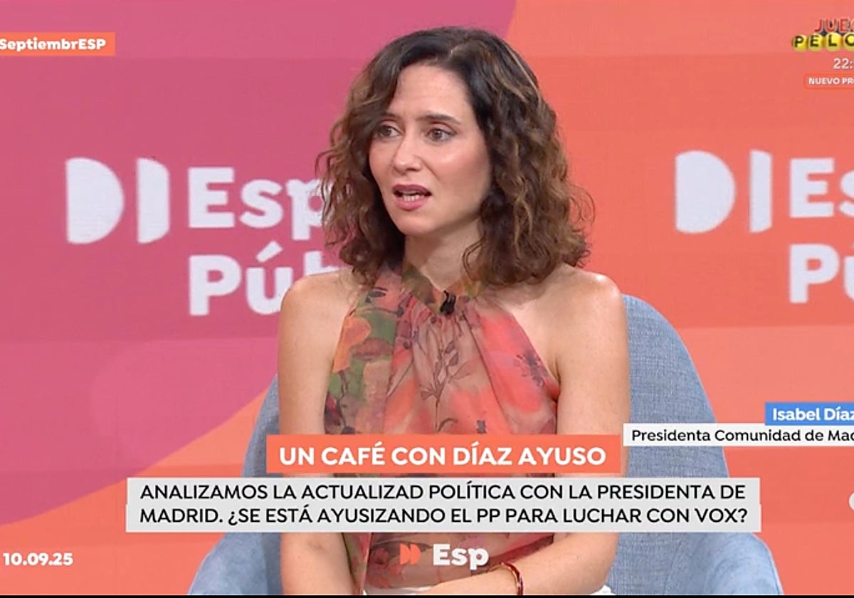Isabel Díaz Ayuso ha criticado a TVE en 'Espejo Público' y no se ha cortado en lanzar un dardo al excolaborador del matinal, Gonzalo Miró.
